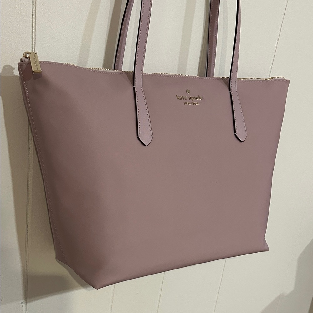 Kate Spade Kitt Nylon Medium Tote Bag in Lavender Smoke NWT - Picture 4 of 10